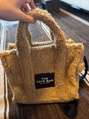 Marc Jacobs Tan Shearling Teddy Tote Bag